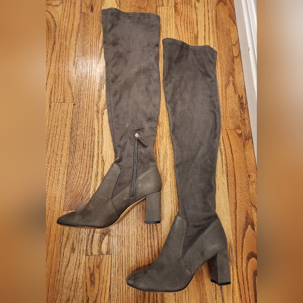Nine West, Gray Boots, Size: 5 1/2